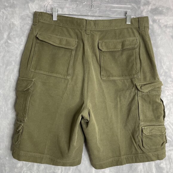 Tommy Bahama Cargo Shorts Green Mens 35 Silk‎ Cotton Preppy Coastal - Picture 2 of 9